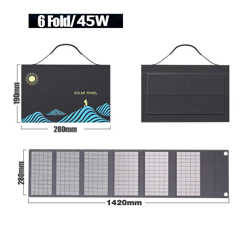 Chargeur USB pliable à propulsion solaire