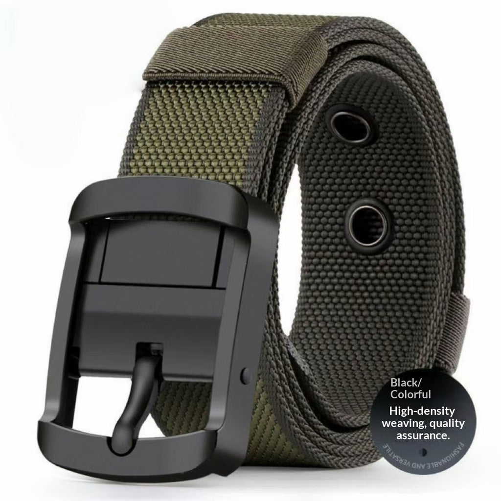 Ceinture de nylon rotative pour hommes avec boucle d'épingle double face