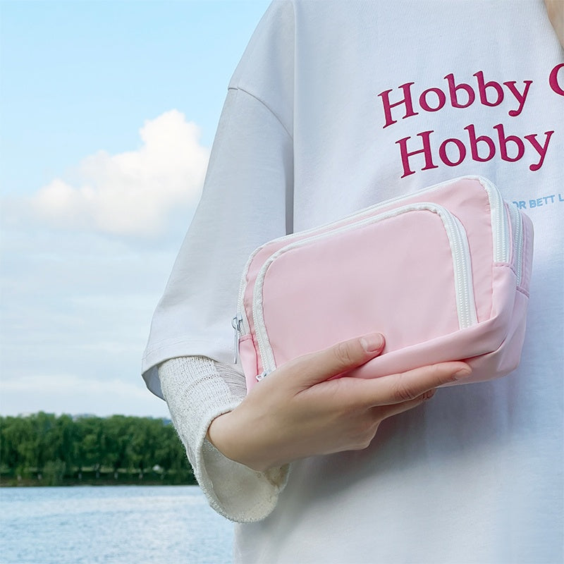Double-layer pencil case for high-capacity exam stationery