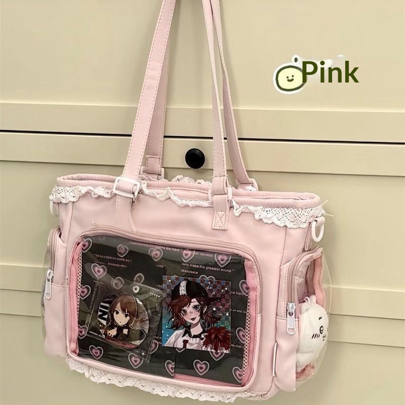 Sac de douleur d'insigne transparent de style japonais