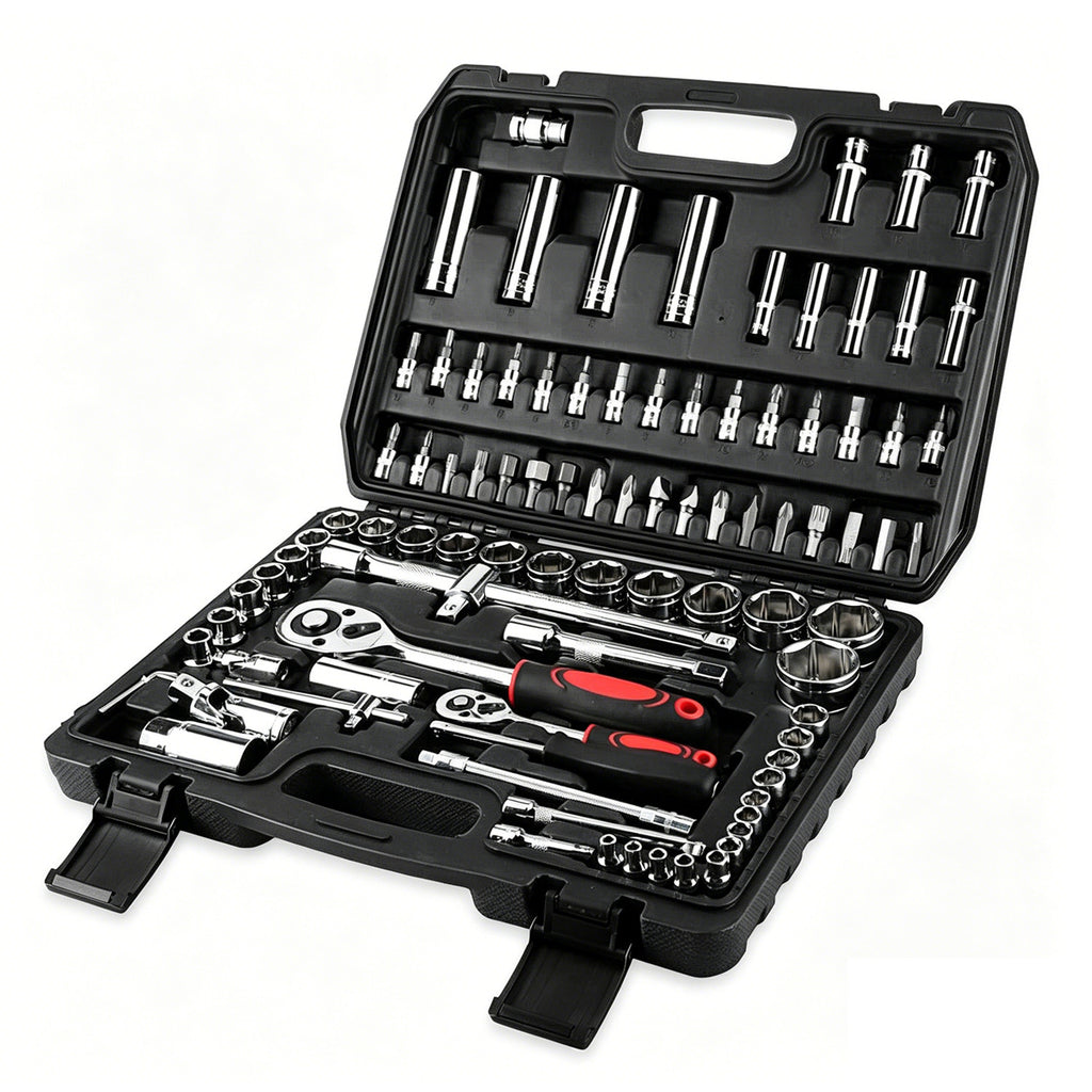 94 Pièces 1 2 & 1 4 Ensemble de prises de commande de visseuse Kit d'outil de clé de Bits
