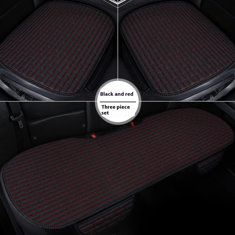 Coussin de siège de voiture en lin Plaque de protection de trois pièces
