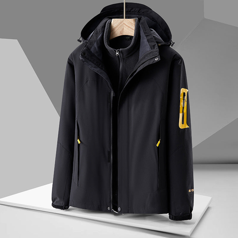 Veste Shell Outdoor Windproof avec une doublure intérieure amovible
