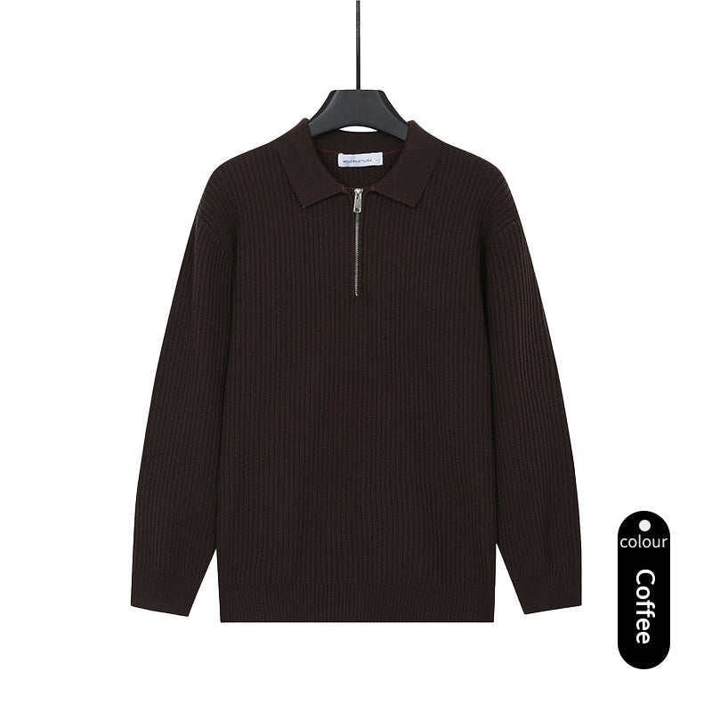 Pull-over casual en col roulé pour hommes