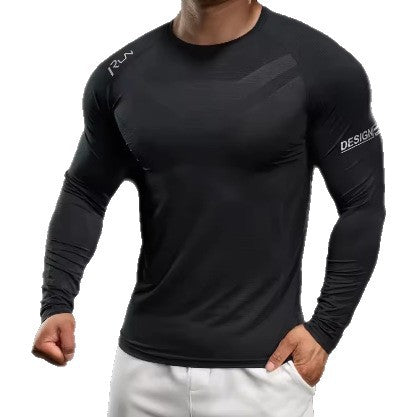 T-shirt sport polyvalent à manches longues pour hommes