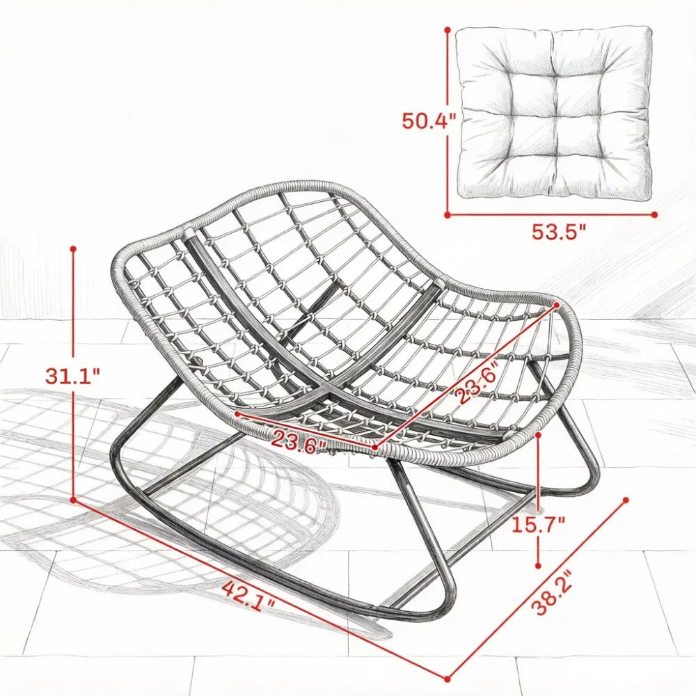 Chaise de jardin / Chaise à bascule