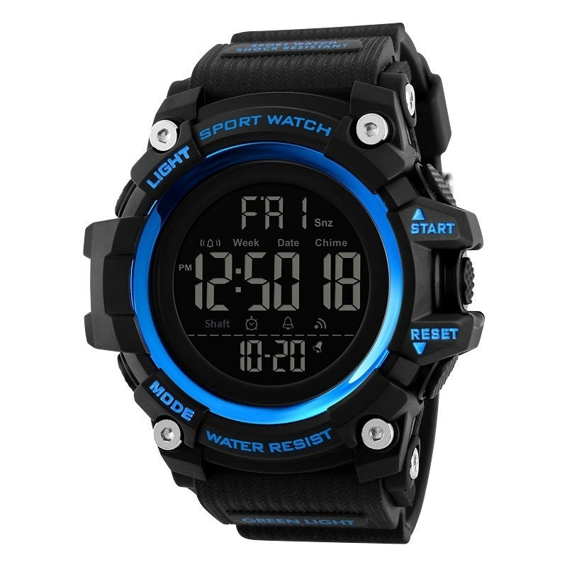 Montre électronique sport de plein air homme avec multi-fonction