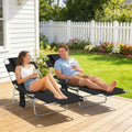 2 chaises de tannage avec trou de taille
