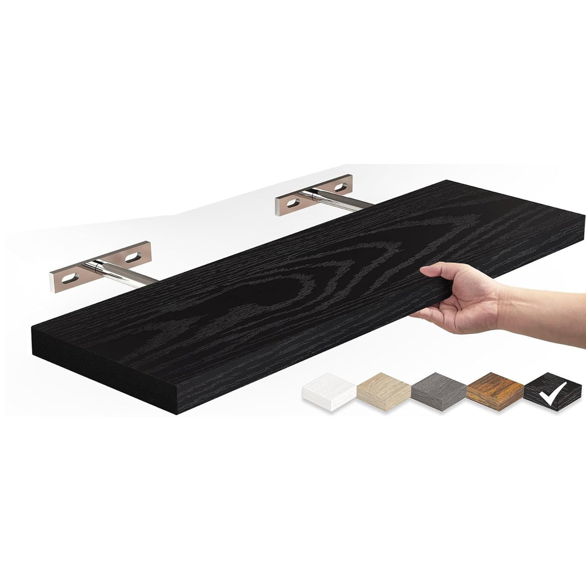 Solid Wood Wall Mounted Storage Shelf