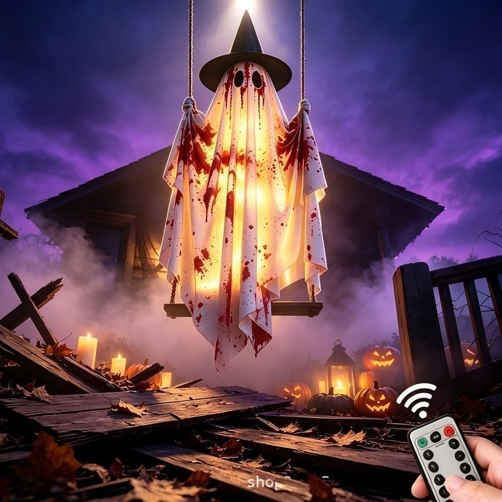 Bloody Witch Swing Ghost mignon Glowing Ghost ornement suspendu