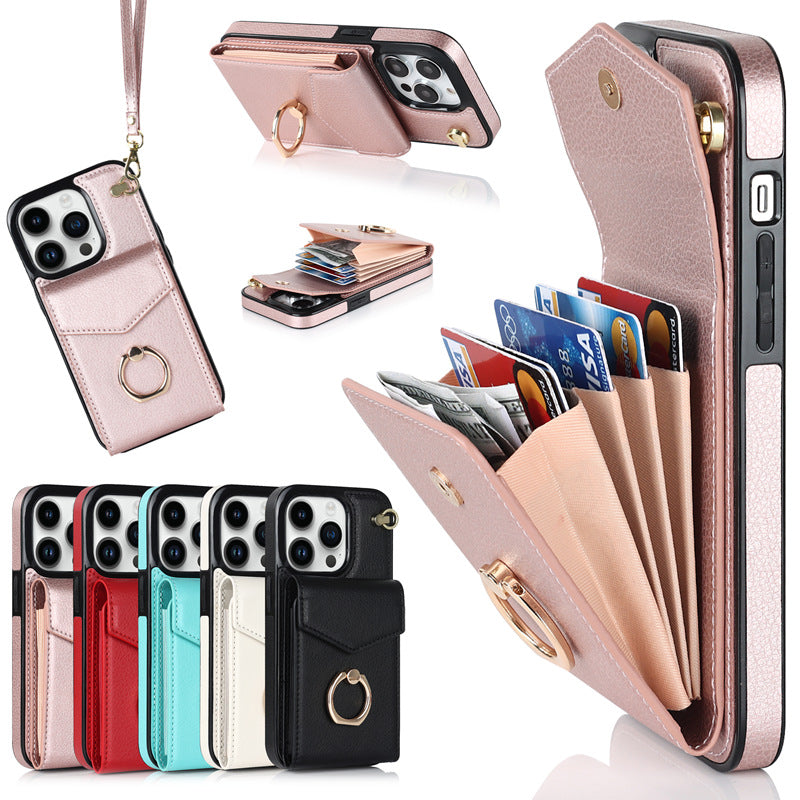 Boîtier en cuir polyvalent avec boîtier de téléphone multifonctionnel