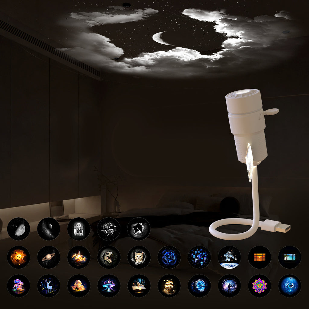 Lampe de projection USB Cadeau d'entreprise pour enfants Projecteur Starry-sky double mode