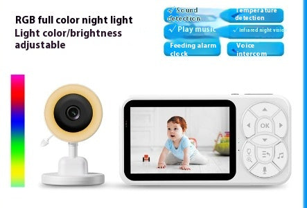 Moniteur de bébé avec VOX Mode nuit vision couleur pleine lumière alarme sonore surveillance intelligente Ca