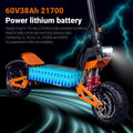 X5 Pro 3000W 60V 40Ah 11 pouces hors route Scooter électrique avec NFC