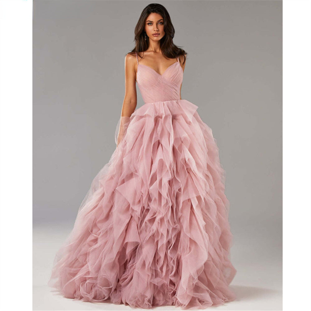 Robe longue de mesh pour le bal du soir