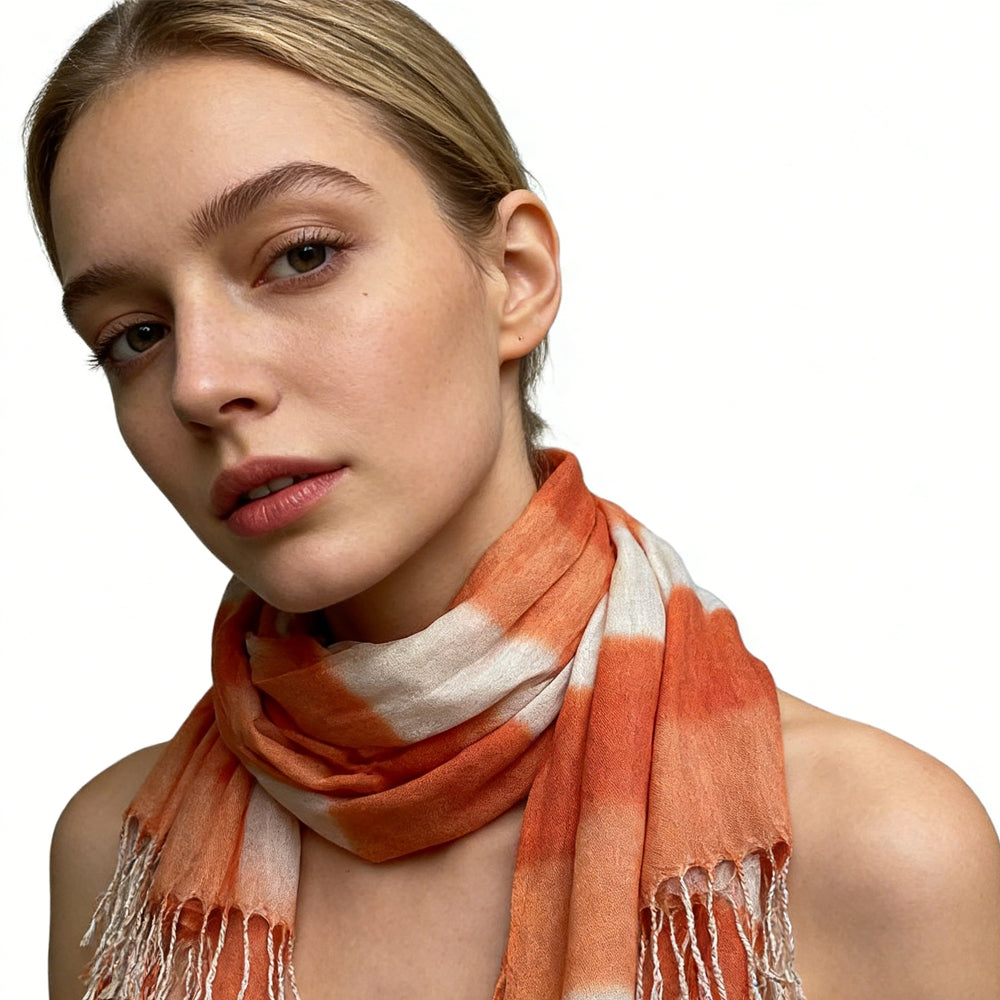 2pcs Coral Toned Abstract