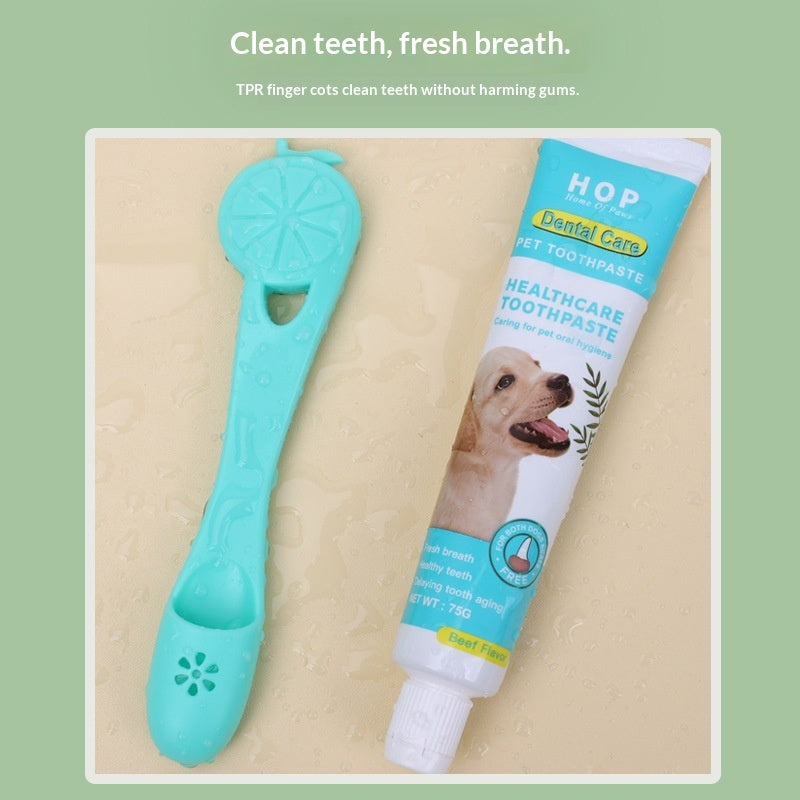 Ensemble de brosse à dents et de dentifrice pour animaux de compagnie