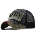 American Retro Détressed Laved Patchwork Lettered Baseball Cap pour l'été