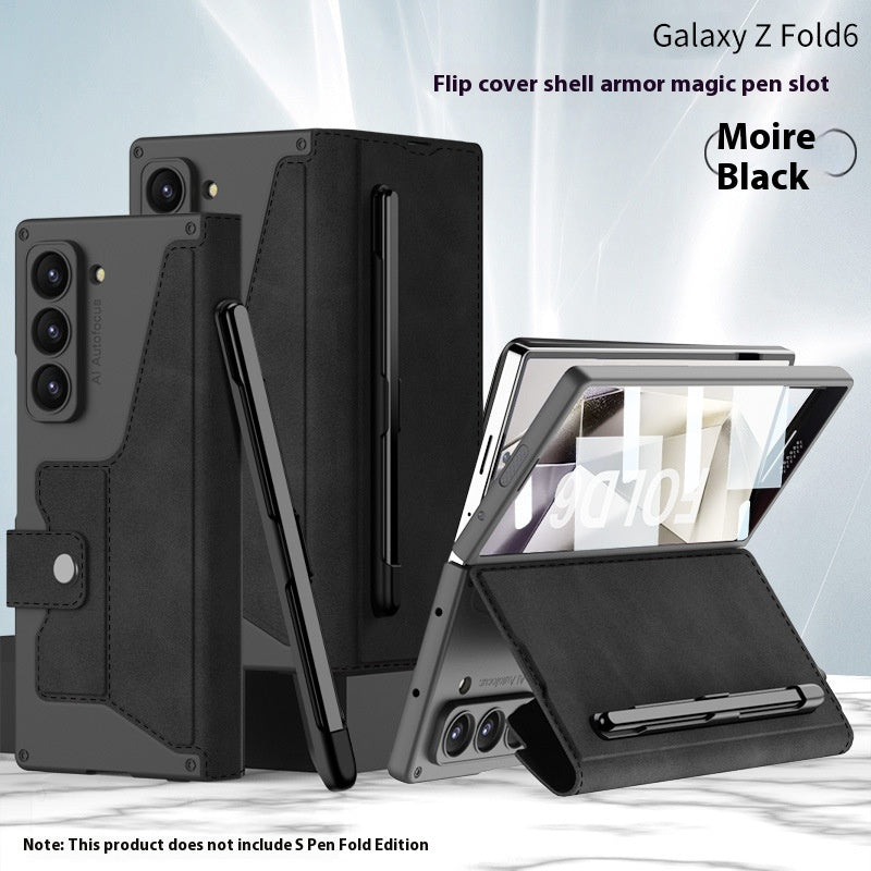 Étui de téléphone pliant ZFold6 Étui de téléphone en cuir