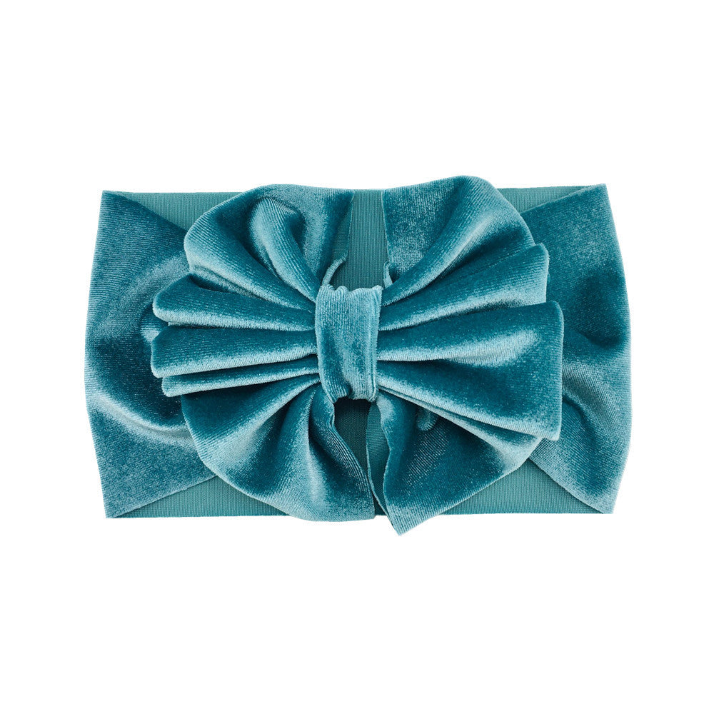 Haut bandeau surdimensionné Gold Velvet Bow