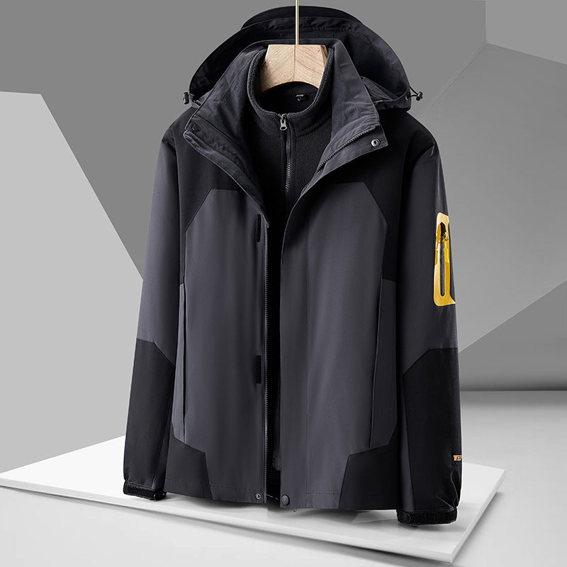 Veste Shell Outdoor Windproof avec une doublure intérieure amovible