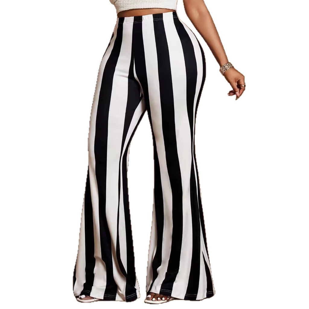 Pantalon casual rayé écarlate de mode