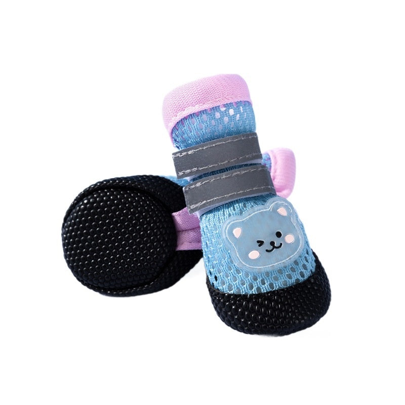 Chaussures de chien Été Respirant Mesh Chaussures Non-dérapant et résistant à l'usure