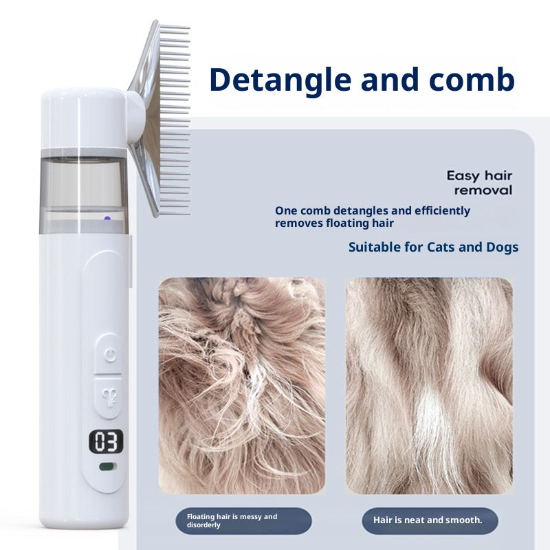 Two-in-one Électric Pet Hair Removal Comb