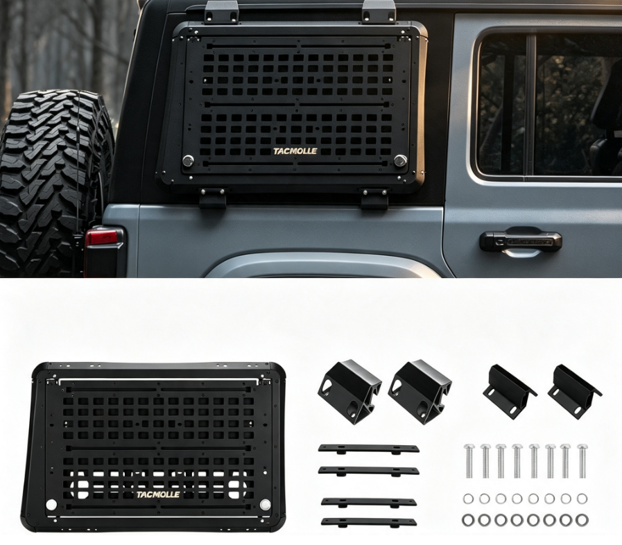 Panneau MOLLE Protection de la fenêtre arrière s'adapte Wrangler JL 4 Drs R