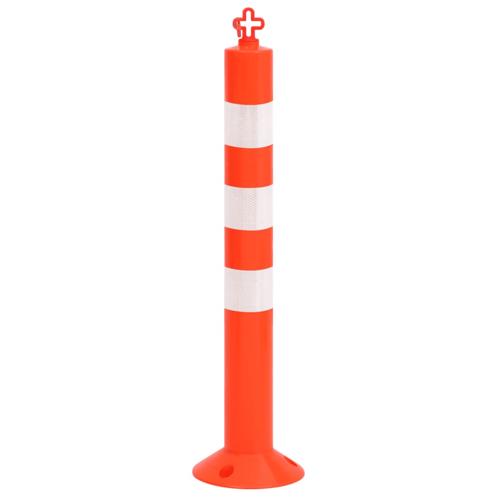 Bollards, 10 pièces, avec chaîne, 75 cm