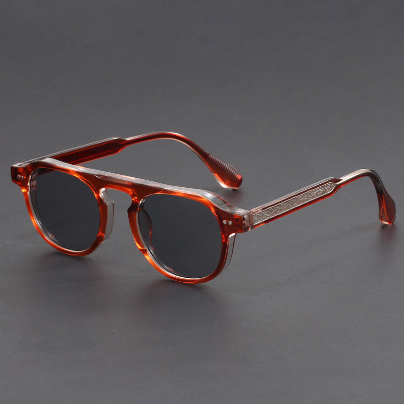 Polarized Vintage avec de grandes jantes UV Protection TR Lunettes de soleil