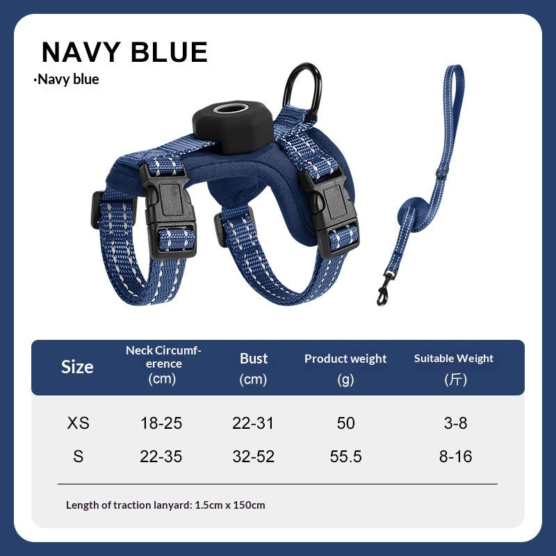 Cat Escape-Proof Leash Pet Walking Leash avec boîtier de protection en silicone réfléchissant
