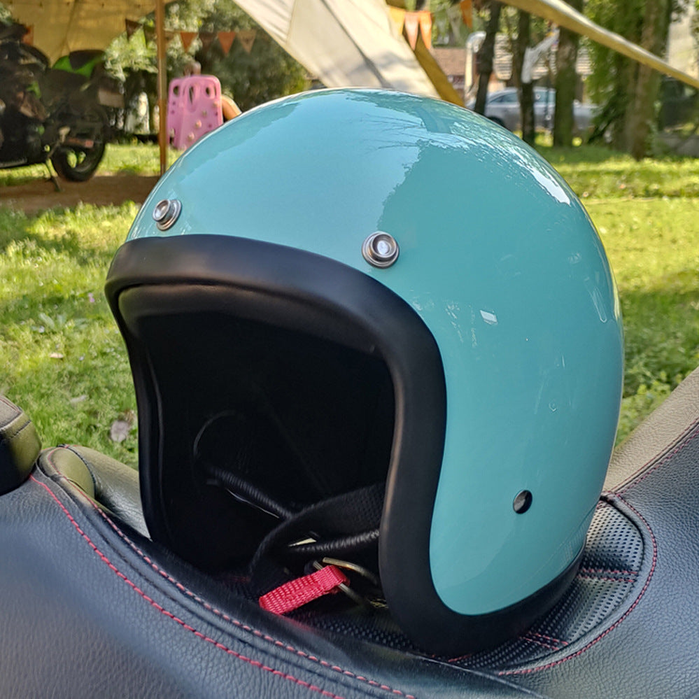 Casque Half Casque Retro Casque de moto FRP