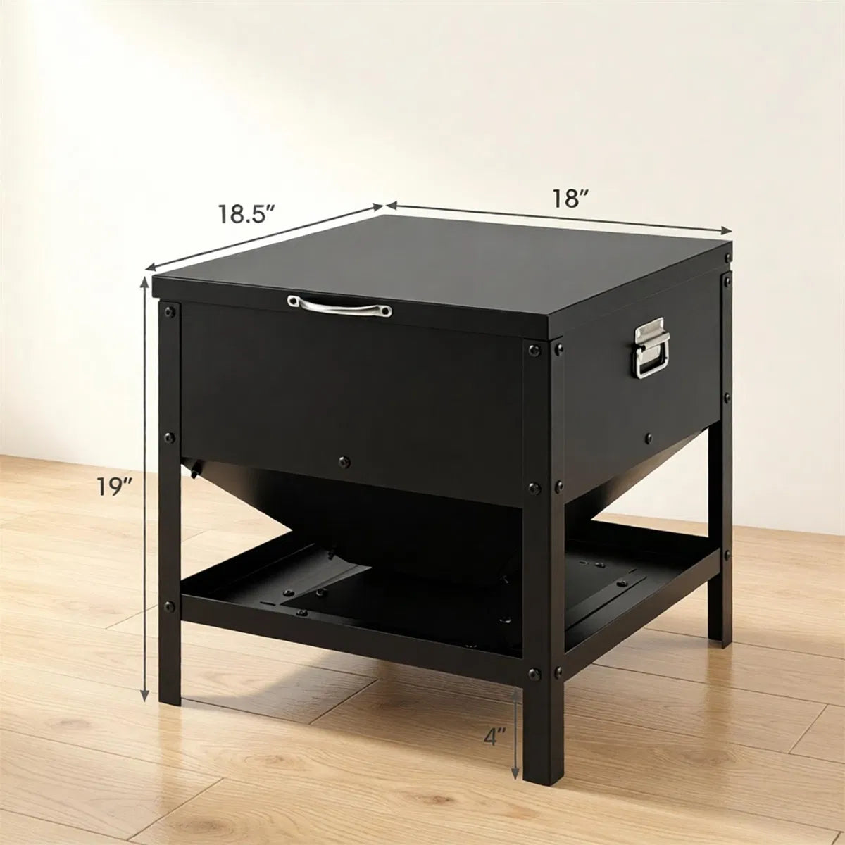 Hopper d'alimentation de poulet en acier inoxydable robuste avec couvercle de levage