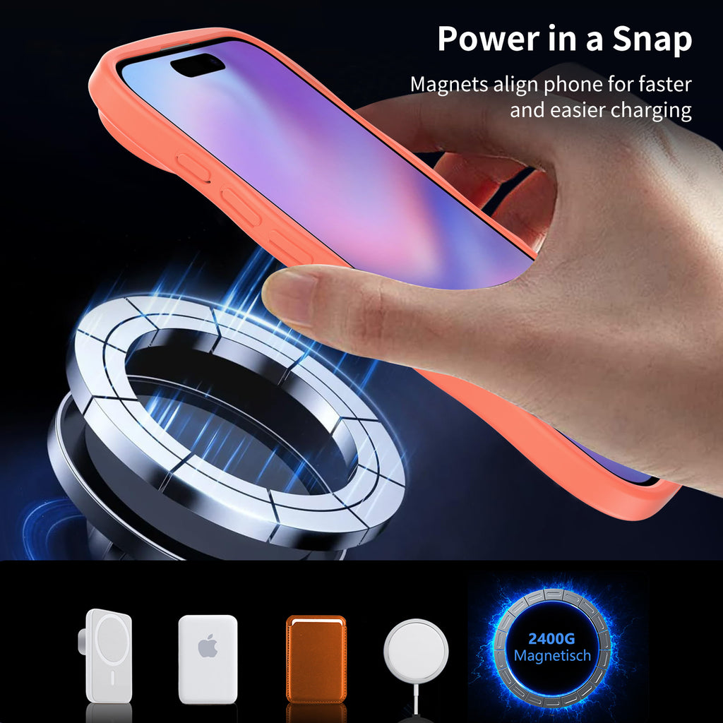 Courroies d'onde Skin Feeling Deux-en-un boîtier de téléphone à aspiration magnétique
