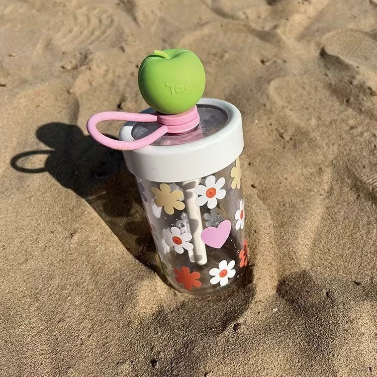Coupe en paille Bouteille d'eau portable de grande capacité