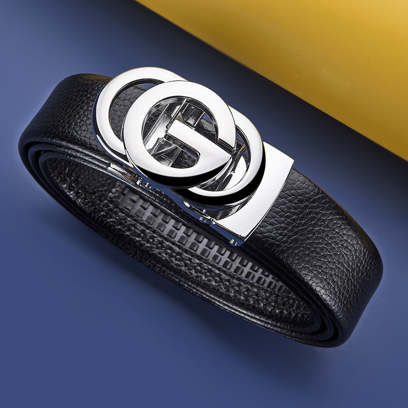 Ceinture en cuir véritable emboîtée