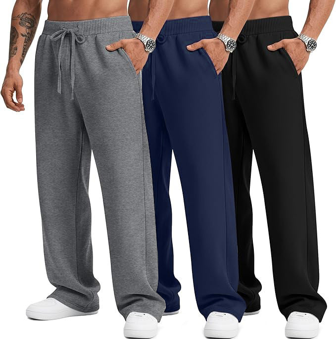 Pantalons à cordes à cordon droit pour hommes
