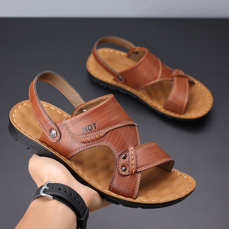 Sandales en cuir doux pour hommes