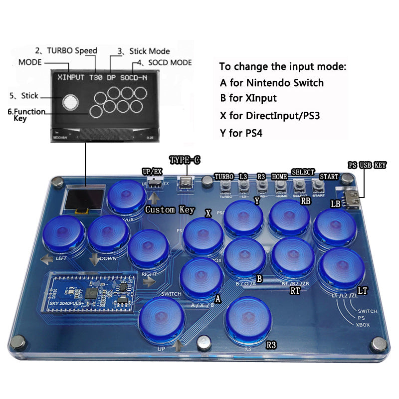 Clavier de jeu de touches de combat