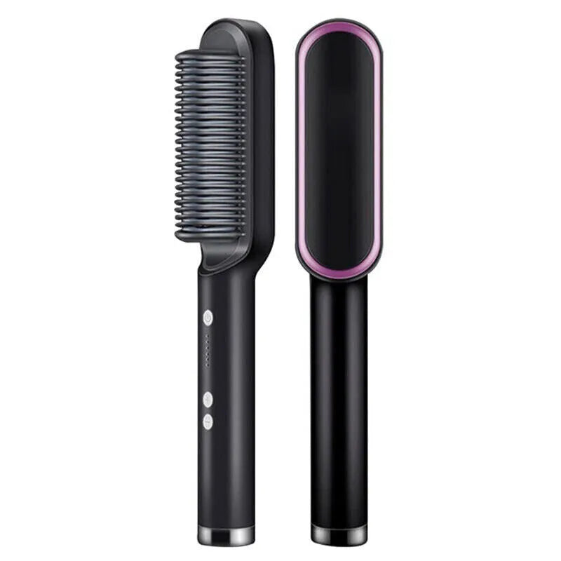 Brosse de redresseur de cheveux Redresseur Comb électrique réglable chaleur