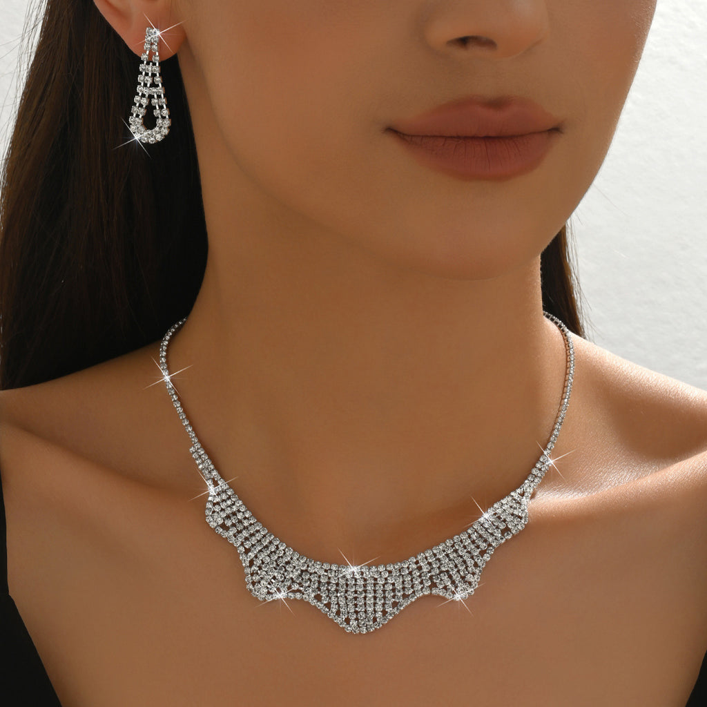 Ensemble de Bijoux en Strass Wavy 2 Pcs