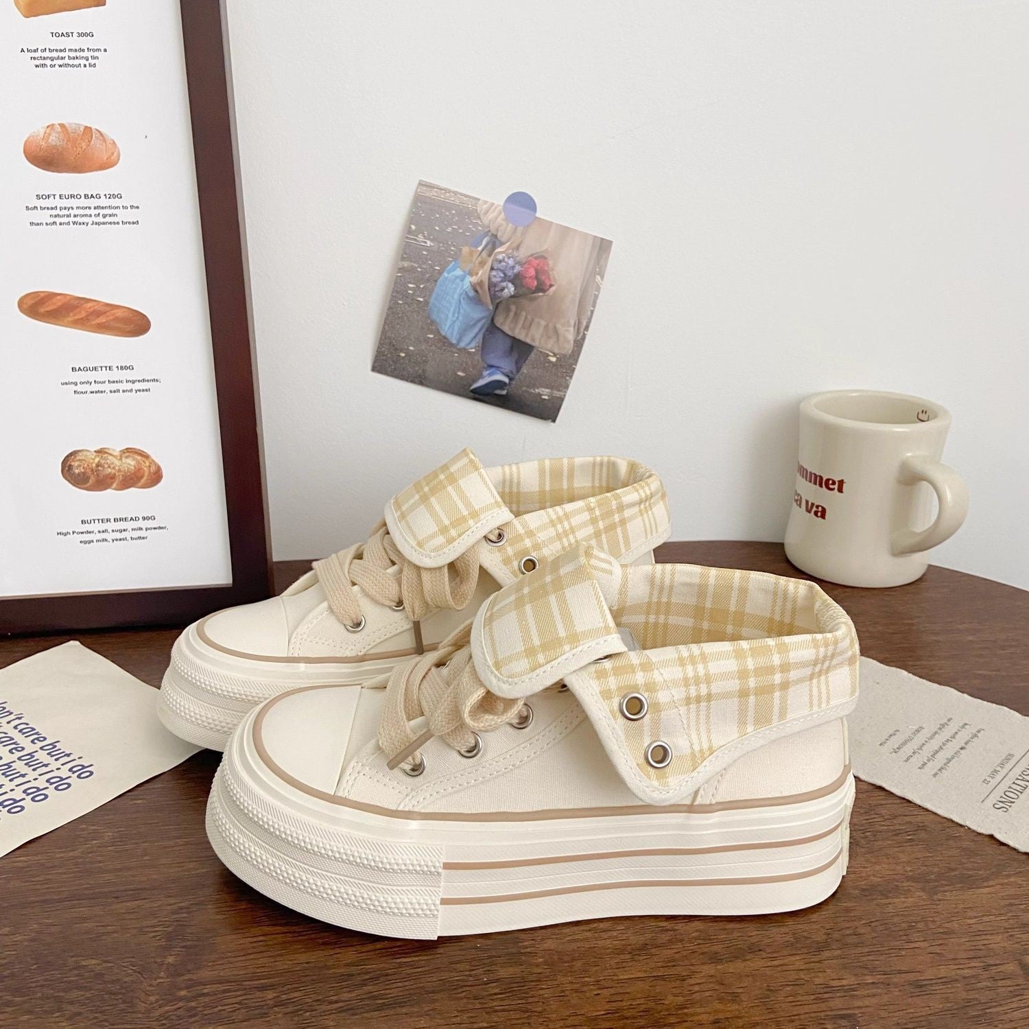 Chaussures en toile pour femmes de style coréen