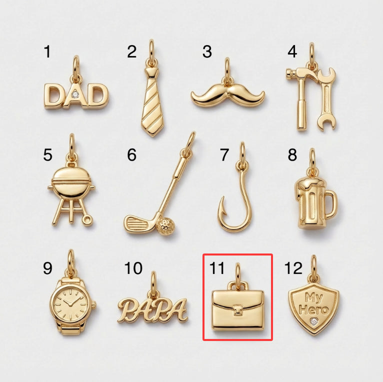 Pendentif jour Pères en acier inoxydable Bricolage Accessoires