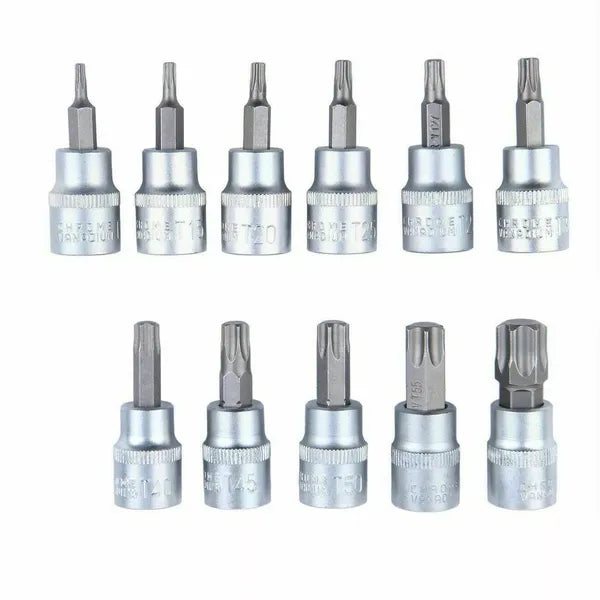 Socket Torx Bit 34pcs et E-Torx Star Socket Set 1/4" 3/8" 1/2" Drive Homme Femme E-torx S
