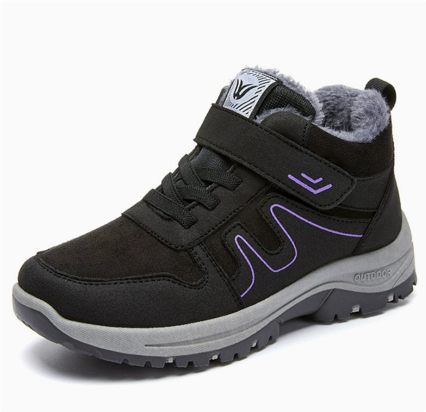 Femmes Bottes de coton avec velcro pour l'hiver sur terrain neigeux