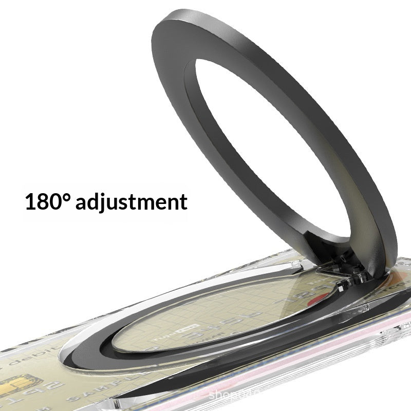 Transparent magnétique sac de carte dos Sticker verticale Push Card Manche portable multifunctio