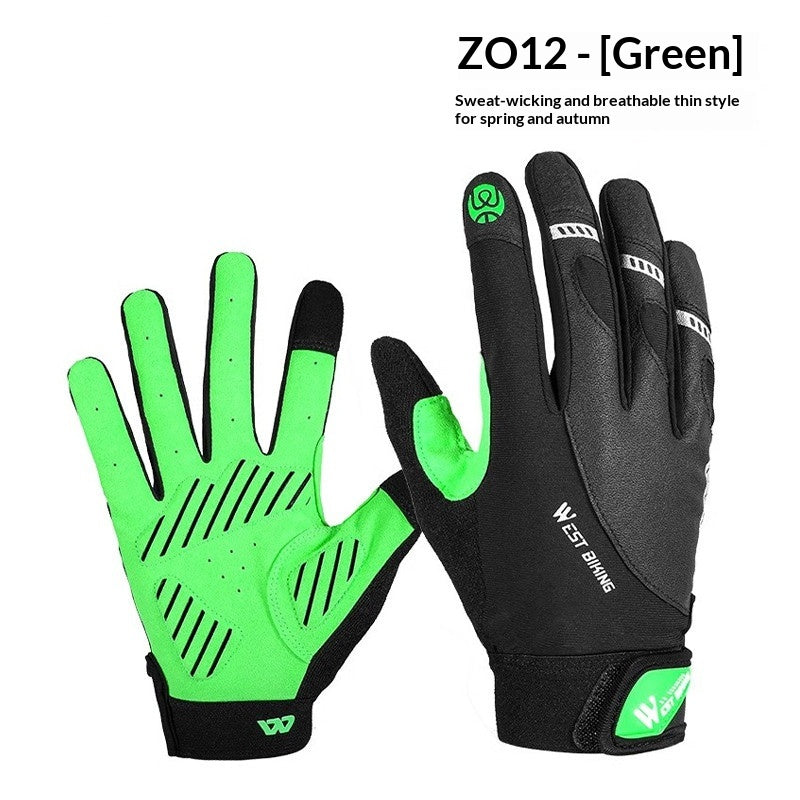 Gants de vélo SpringSummer à écran tactile Gants Full-Finger pour motos et Bic