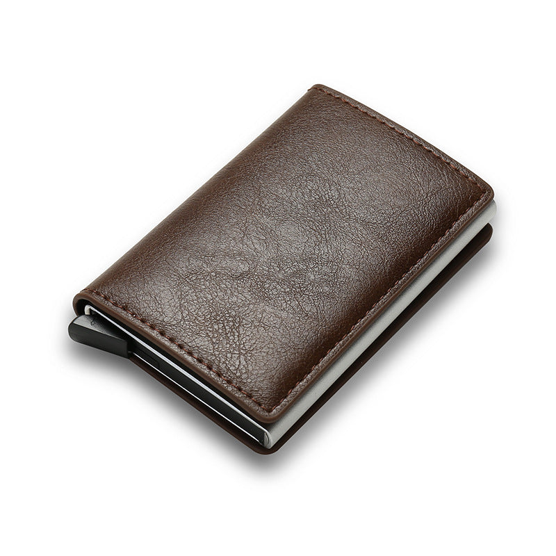 Alliage d'aluminium de portefeuille pour hommes en fibre de carbone RFID