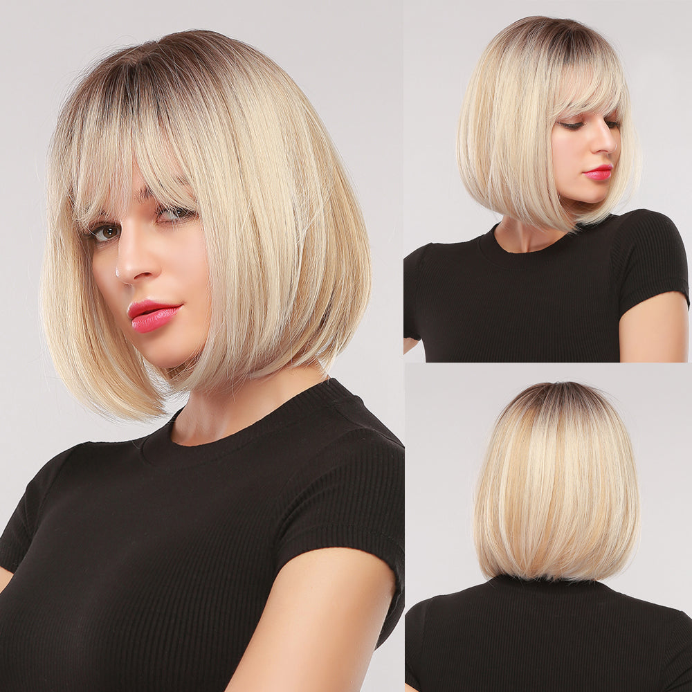 Haute température Silk Material Ladies Wig BOB Head